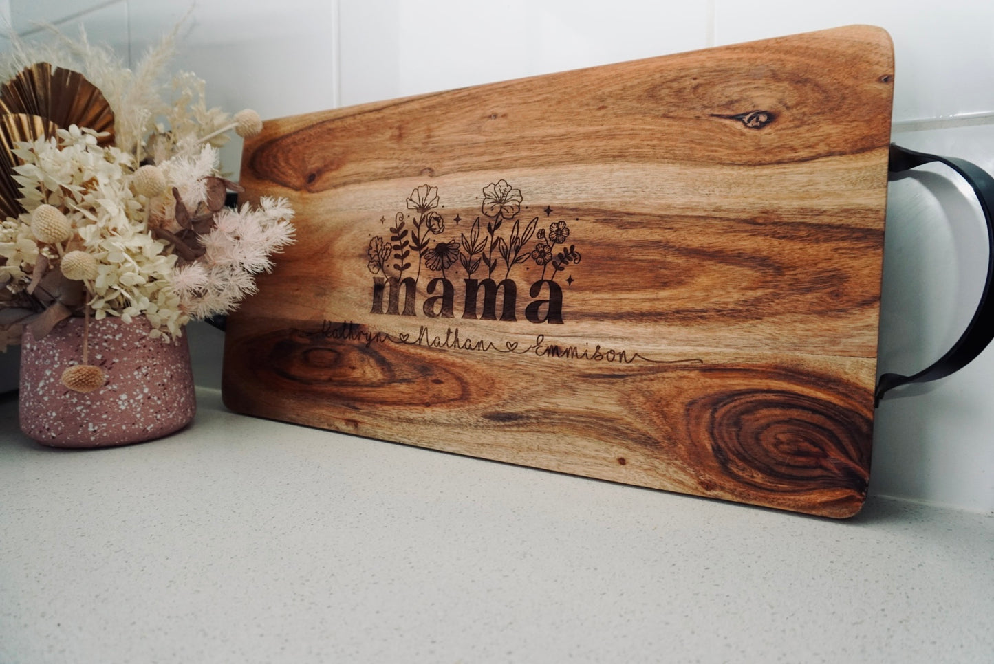Engraved Wooden Serving Board with Handles