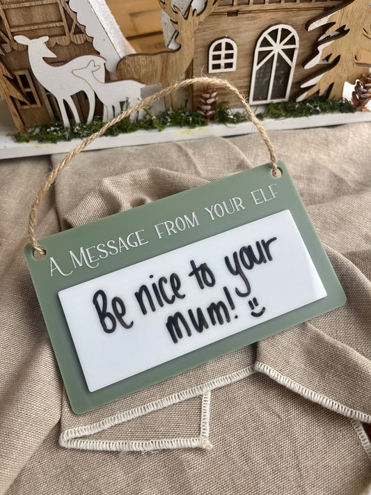 A message from your elf