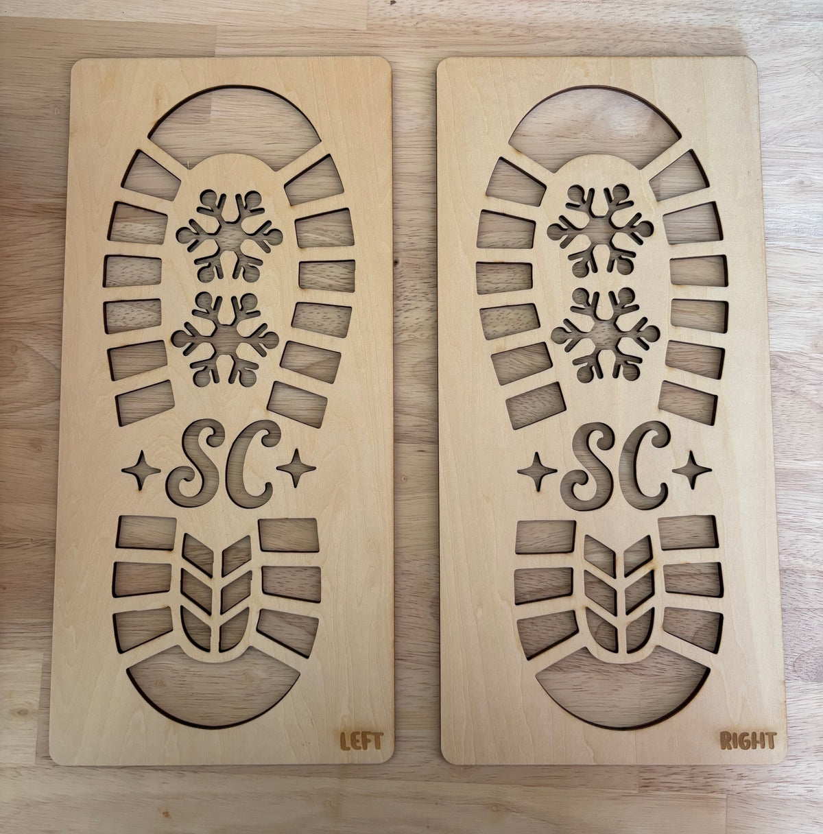 Santa Footprint Stencil