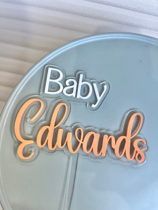 Baby ‘name’ Cake Topper