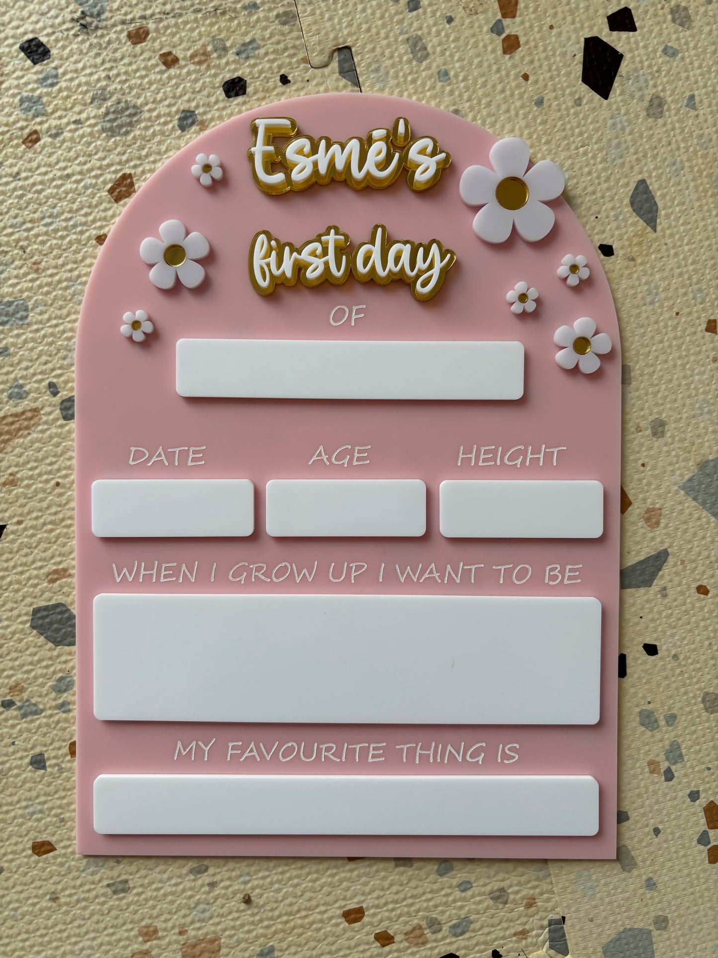 First Day Board