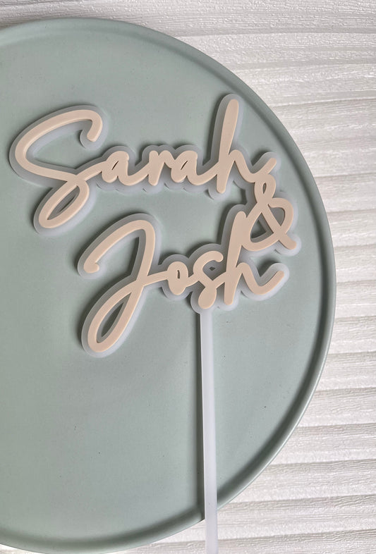 ‘Name’ & ‘Name’ Cake Topper