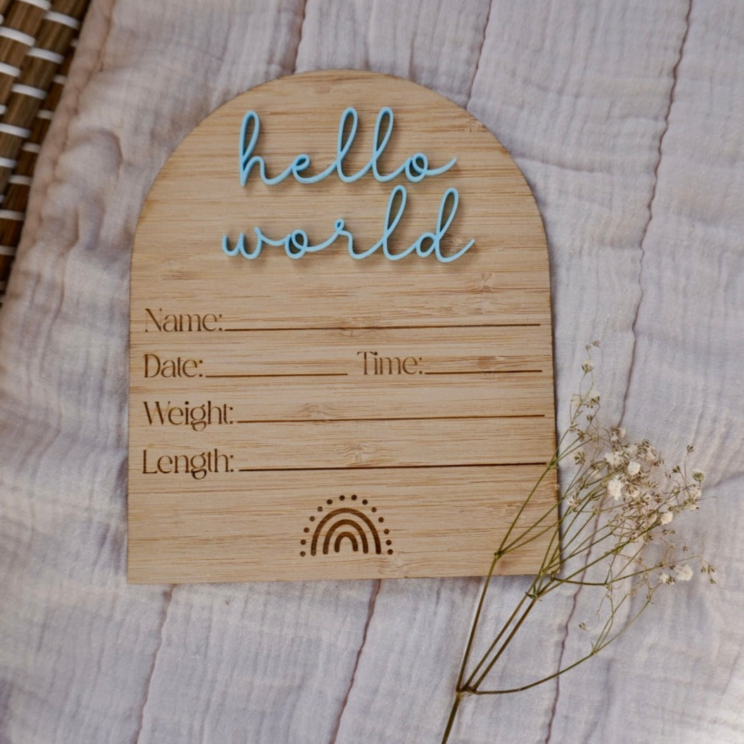 Birth Announcement Plaque