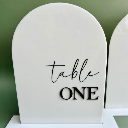 Table Numbers