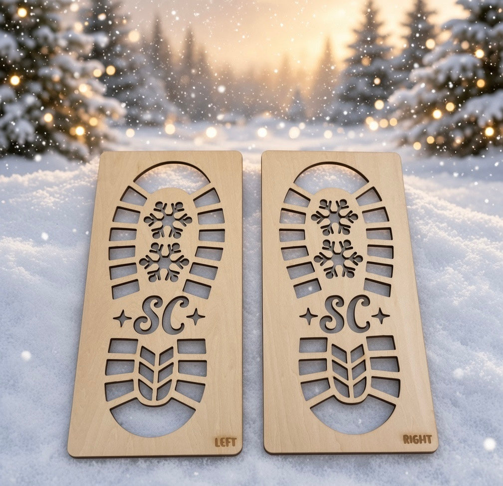 Santa Footprint Stencil