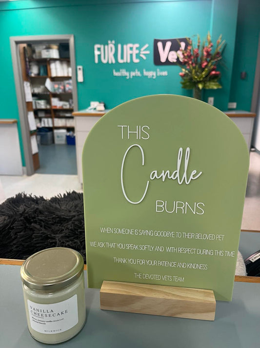 "This candle burns"